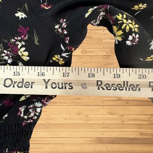 Torrid Womens Dress Size 00 (Actual 10) Multi-Color Floral Challis Smocked Waist - Picture 7 of 11